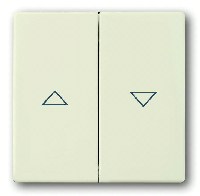 Выключатель жалюзи кнопочный (слоновая кость) 2CKA001751A2748 + 2CKA001413A1103