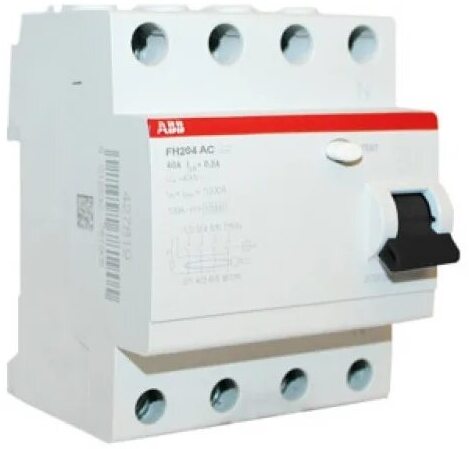 ABB F204 AC-25/0,1 УЗО 4x полюсное 25А 100мА тип АС 10кА 230/400В 2CSF204001R2250 Реле контроля напряжения 1 фазное в Москве