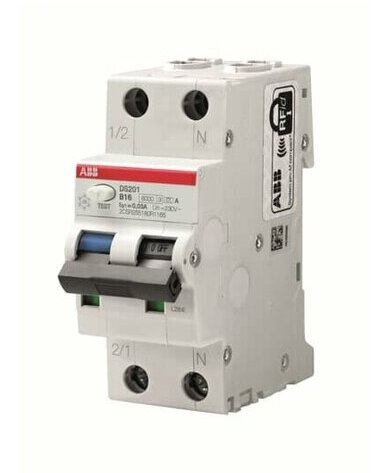 ABB DSH201R C16 AC30 Диффер. автомат 2-х полюсный 16А 30мА тип AC 4,5kA-230В 2CSR245072R1164 25а в Москве