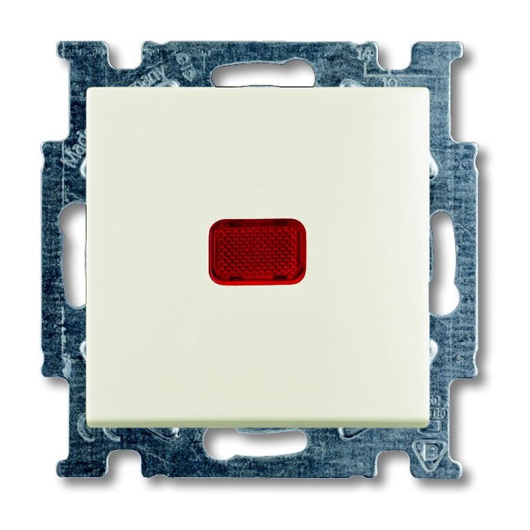 Переключатель одноклавишный Basic 55, без подсветки, перекрестный , без рамки, слоновая кость, ABB (1012-0-2152) в Москве