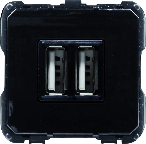 ABB механизм USB зарядного устройства, 2 x 750 мА или 1 х 1500 мА 2CLA818500A1001