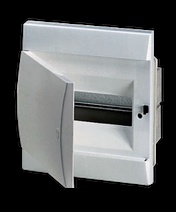 ABB Unibox Бокс встраеваемый белый 8 модулей c белой дверью IP40 (с клеммным блоком) 1SL0500A06