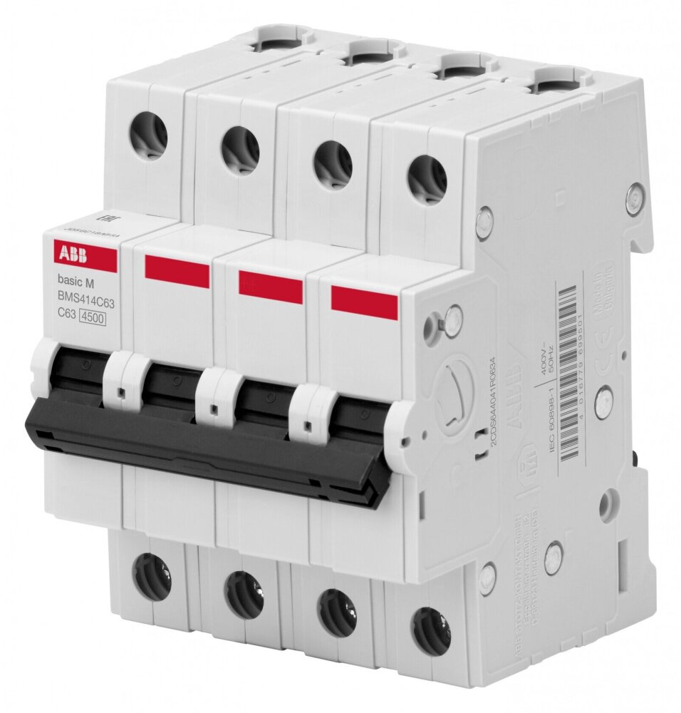 ABB Basic M Автоматический выключатель 4P, 6A,C, 4,5кА, BMS414C06 в Москве