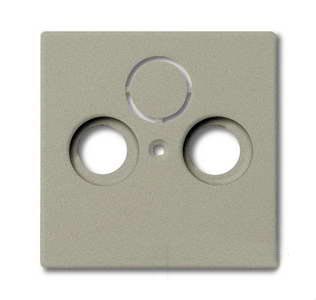 Розетка TV-FM-спутник оконечная Jung с лицевой панелью Basic 55, шампань 2CKA001724A4311 + S4100