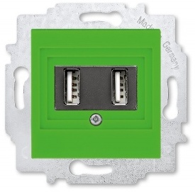 ABB Levit Зеленый USB Розетка 2-я 2х700мА в Москве