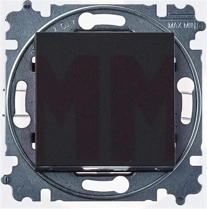 ABB Levit 2CHH595245A6069 Переключатель двухклавишный (10 А, под рамку, скрытая установка, сталь/дымчатый черный) в Москве