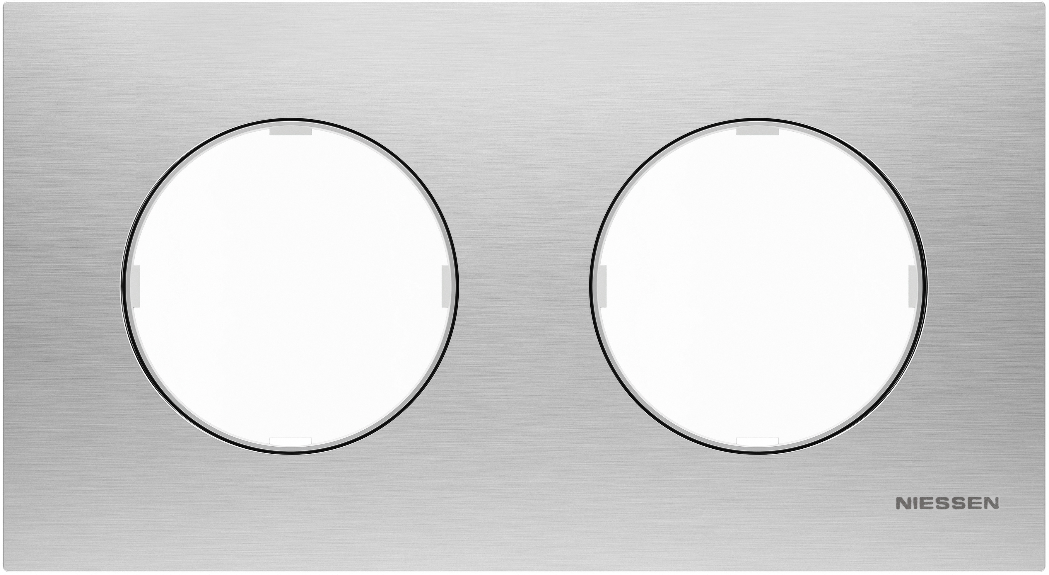 Рамка двойная ABB Skymoon, нержавеющая сталь 2CLA867200A4001