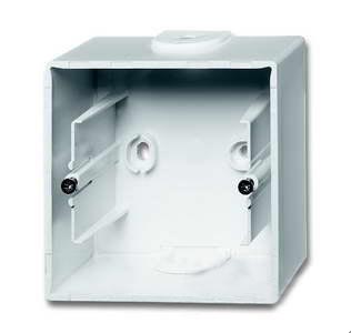 Коробка одинарная для открытого монтажа, ABB Basic 55, альпийский белый 2CKA001799A0974