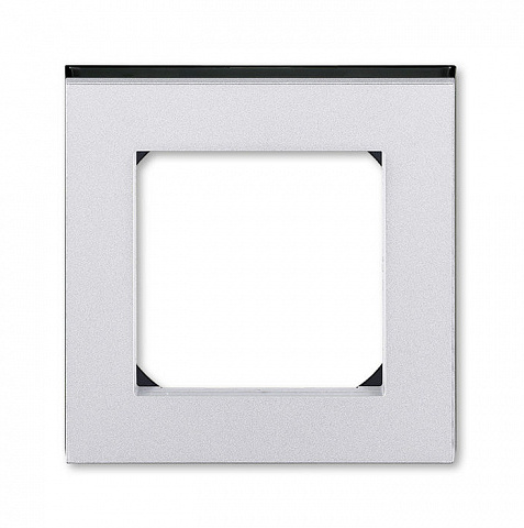 ABB Levit M Рамка 1 пост серебро / дымчатый чёрный 2CHH015010A6070 в Москве