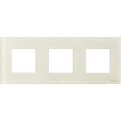 Рамка на 3 поста ABB Zenit, немецкий стандарт (белое стекло) 2CLA227190N1001 + 2CLA227190N1001 + 2CLA227190N1001 + 2CLA227300N3001