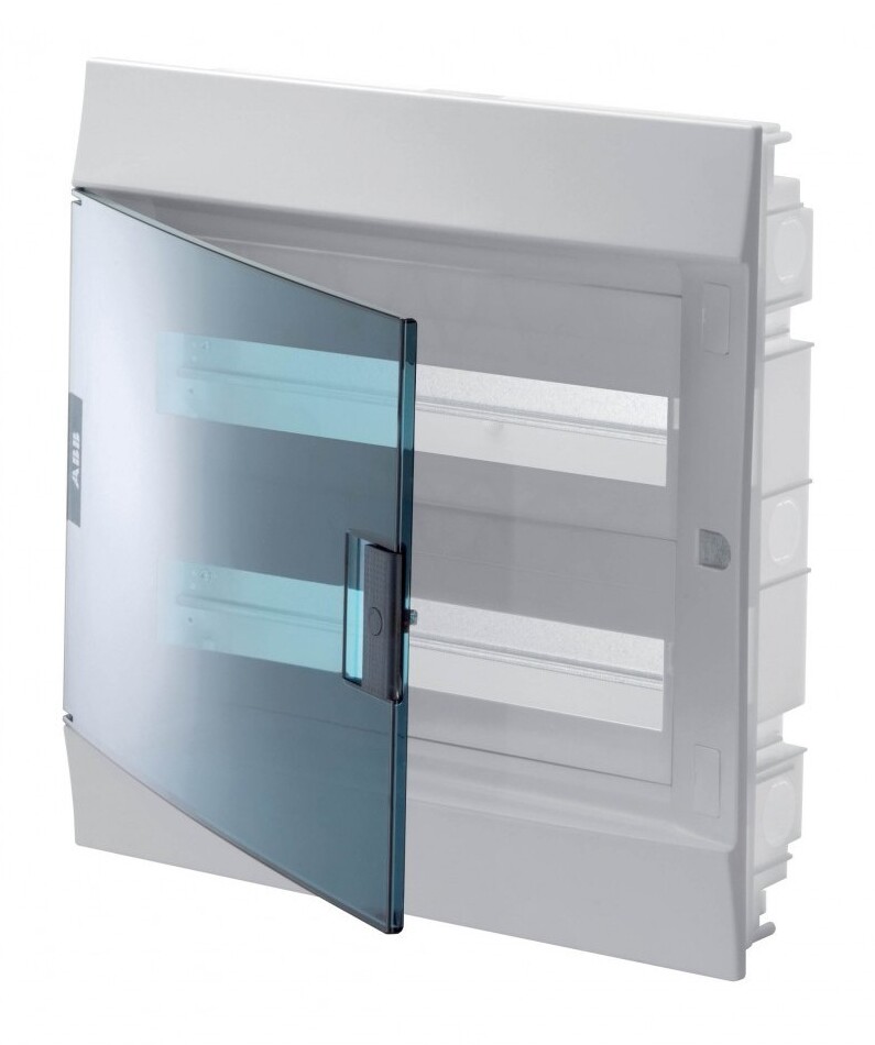 ABB Mistral 41WALL 54M Бокс навесной на 54 модуля (без клемм) Белый/Зеленая дверь 1SPE007717F1020 щиток в Москве