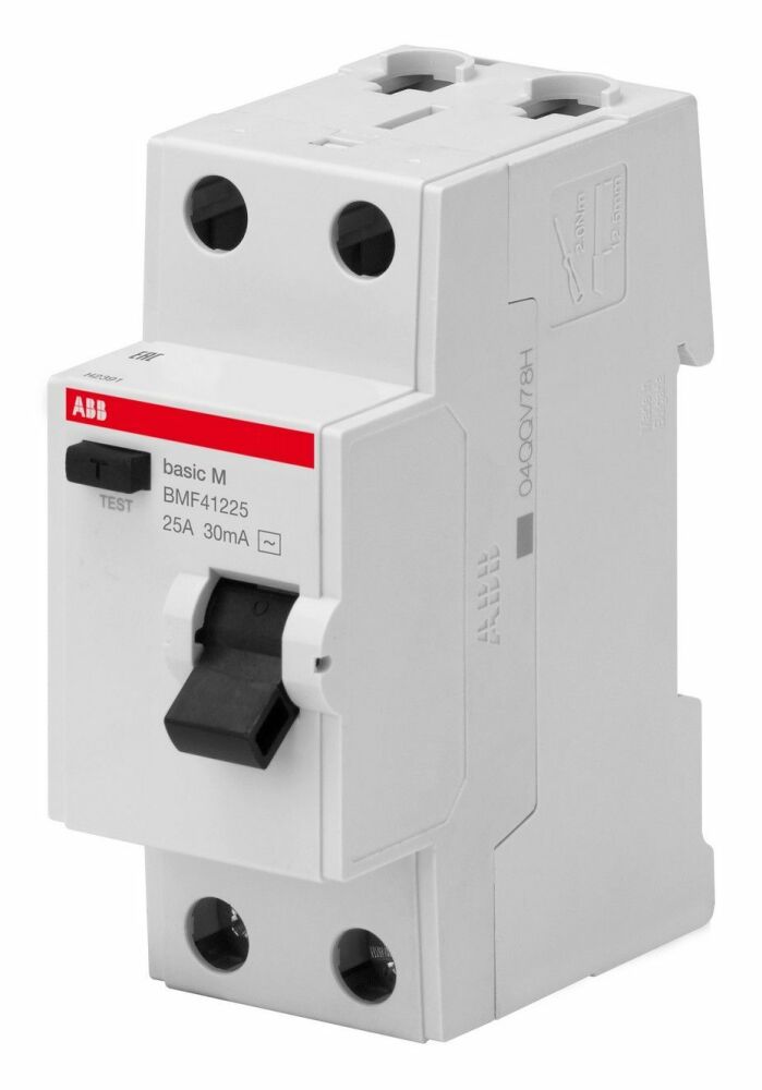 ABB Basic M BMF412 AC 2P 25A 30mA Выключатель диффер. тока (УЗО) 30мA тип 2CSF602041R1250 узо 2р 30ма в Москве