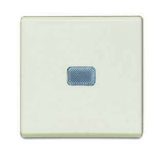 Выключатель одноклавишный с подсветкой ABB Basic 55, шале-белый 2CKA001012A2185