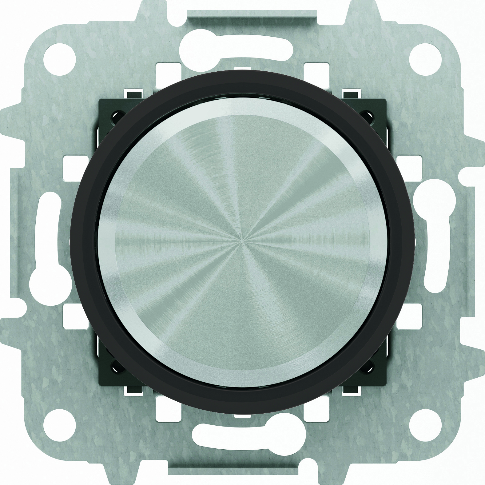 Светорегулятор поворотно-нажимной для LED (светодиодный), 4-100 Вт/ВА ABB Skymoon, черное стекло 2CLA866020A1501