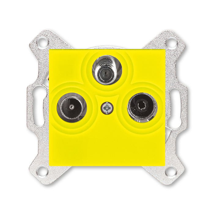 Розетка TV-R-SAT единственная ABB Levit, желтый 2CHH083303A6064