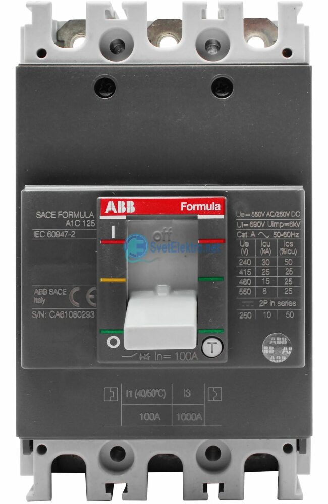 1SDA070305R1 Автоматический выключатель ABB A1C 3П 125 TMF 40-400 3p F F в Москве