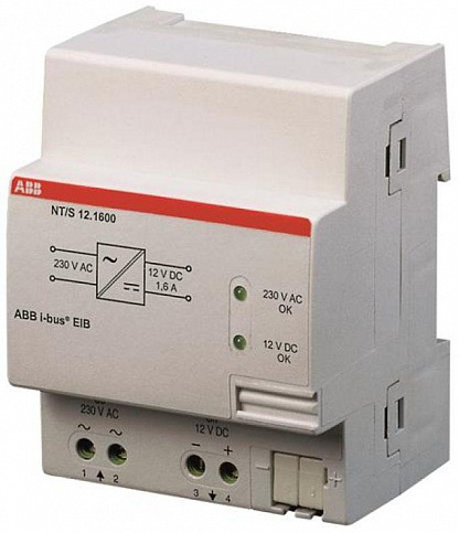 ABB KNX NT/S 12.1600 Блок питания 12V/1600mA DIN-рейка в Москве