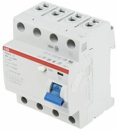 ABB F204 A-63/0,03 УЗО 4-x полюсное 63А 30mA тип А 10кА 230/400В 2CSF204101R1630 селективное 100ма s в Москве
