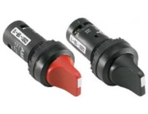 ABB COS Переключатель C2SS2-10R-10 2-х позиционный красный 1НО (90 градусов) с фиксацией (черное дек в Москве