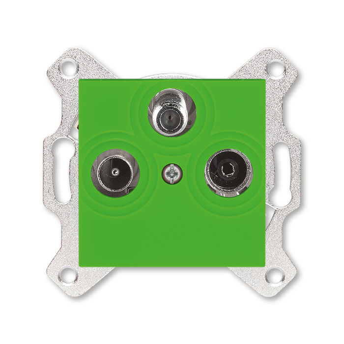 Розетка TV-R-SAT единственная ABB Levit, зеленый 2CHH083303A6067