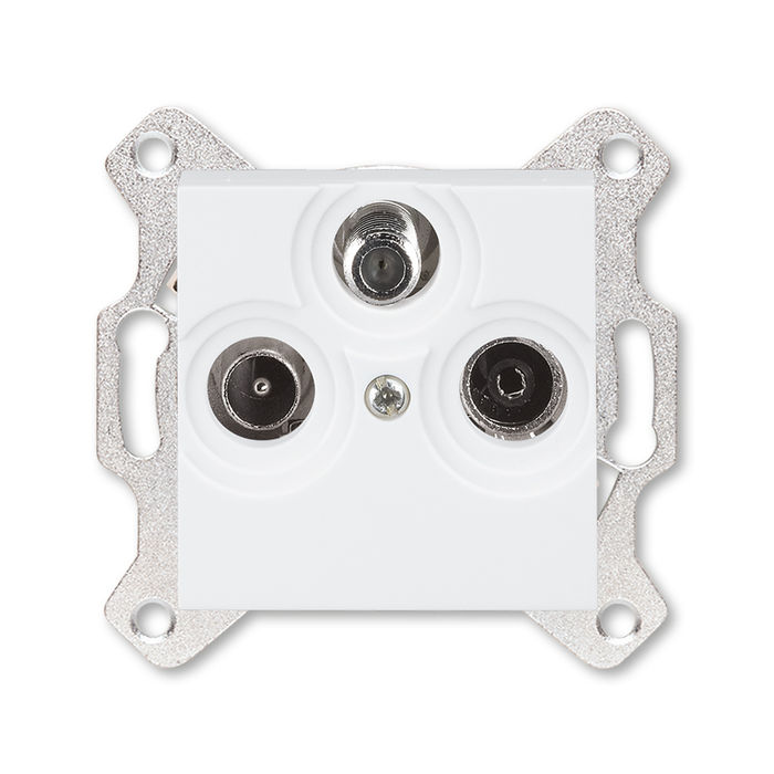 Розетка TV-R-SAT единственная ABB Levit белый 2CHH083303A6003