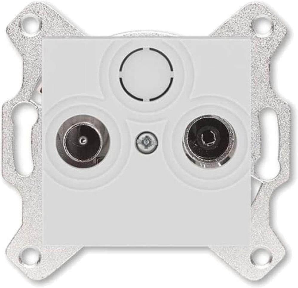 Розетка TV-R телевизионная проходная Levit скрытой установки 7дБ слоновая кость 2CHH083607A6017 ABB в Москве