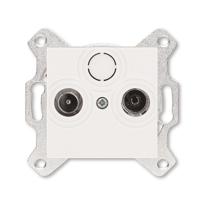 Розетка TV-R оконечная ABB Levit, жемчуг 2CHH083503A6068