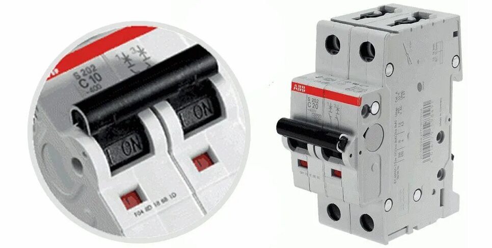 ABB S202 B20 Автоматический выключатель 2-х полюсный 20А с хар.B-230В-6кА 2CDS252001R0205 E214 16 101 2CCA703025R0001 в Москве