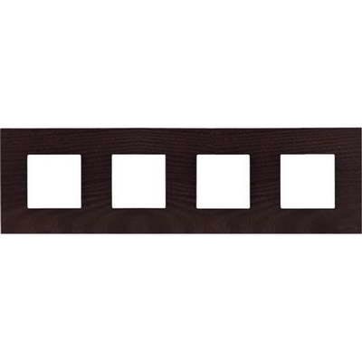 Рамка на 4 поста ABB Zenit, немецкий стандарт (венге) 2CLA227190N1001 + 2CLA227190N1001 + 2CLA227190N1001 + 2CLA227190N1001 + 2CLA227400N2101