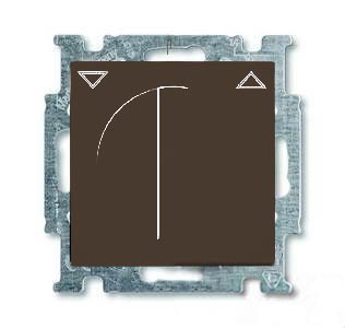 Выключатель жалюзи с поворотной ручкой без фиксации, шато-черный 2CKA001101A0929