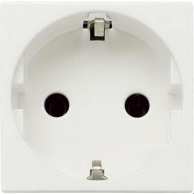 Розетка с заземлением с безвинтовыми контактами, со шторками Zenit (Белый) 2CLA228860N1101