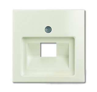 Розетка компьютерная одинарная RJ-45 6 кат. (механизм JUNG), ABB Basic 55, шале-белый 2CKA001753A0210 + UAE8UPOK6