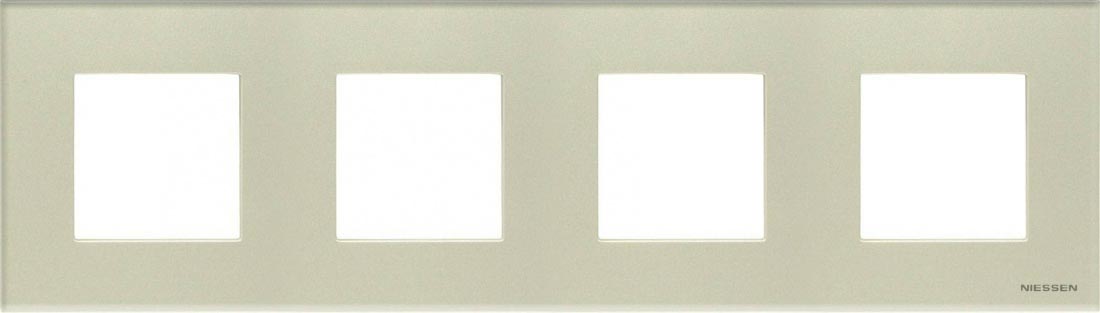 Рамка на 4 поста ABB Zenit, немецкий стандарт (жемчужное стекло) 2CLA227190N1001 + 2CLA227190N1001 + 2CLA227190N1001 + 2CLA227190N1001 + 2CLA227400N3501