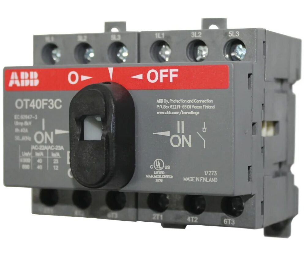 ABB OT40F3 Выключатель-разъединитель 3Р 40А с ручкой управления арт. 1SCA104902R1001 в Москве