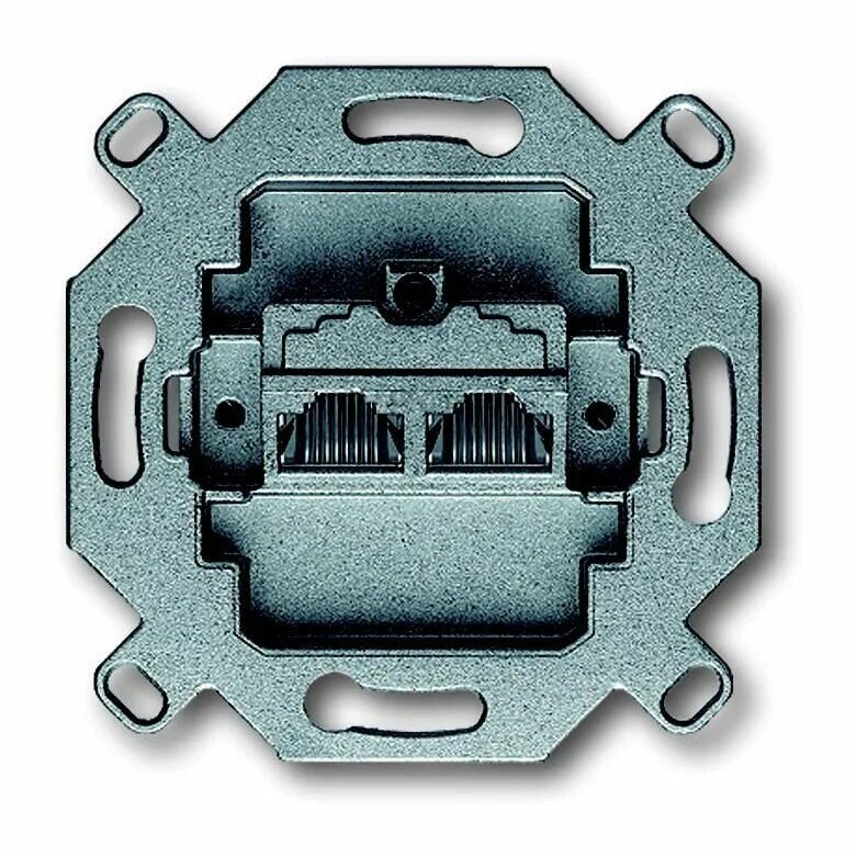 ABB BJE Механизм Розетка телефон/комп 1-ая RJ11/RJ12/RJ45, 8(8), наклонная, кат.3 2CKA000230A0378 в Москве