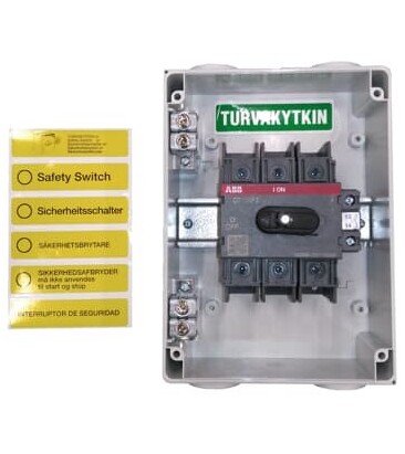 Abb SGC Рубильник в боксе OTP75T3M до 75А(АС23А) 3х-полюсный, 1НО доп. контакт, резьба 4хМ50+2хМ16 в Москве