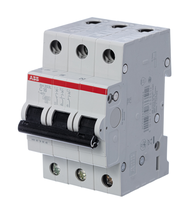 Выключатель автоматический SH203L 3п 63 А 4,5 кА хар-ка C SH200L ABB 2CDS243001R0634 в Москве