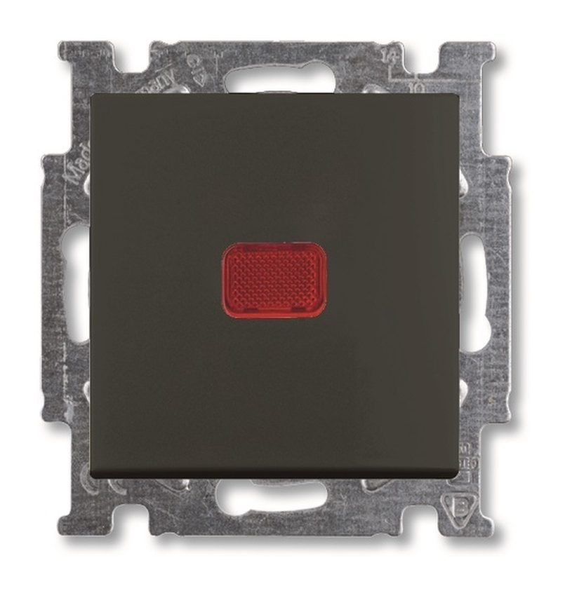 ABB Basic55 Сh?teau-black Выключатель механизм 2-клавишный 1-полюсный с клавишей /1012-0-2177//2CKA001012A2177/ в Москве