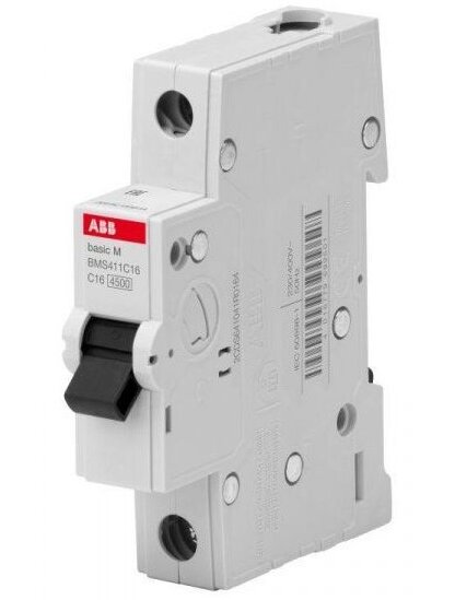 ABB Basic M Автоматический выключатель 1P, 16A,С, BMS411C16 в Москве