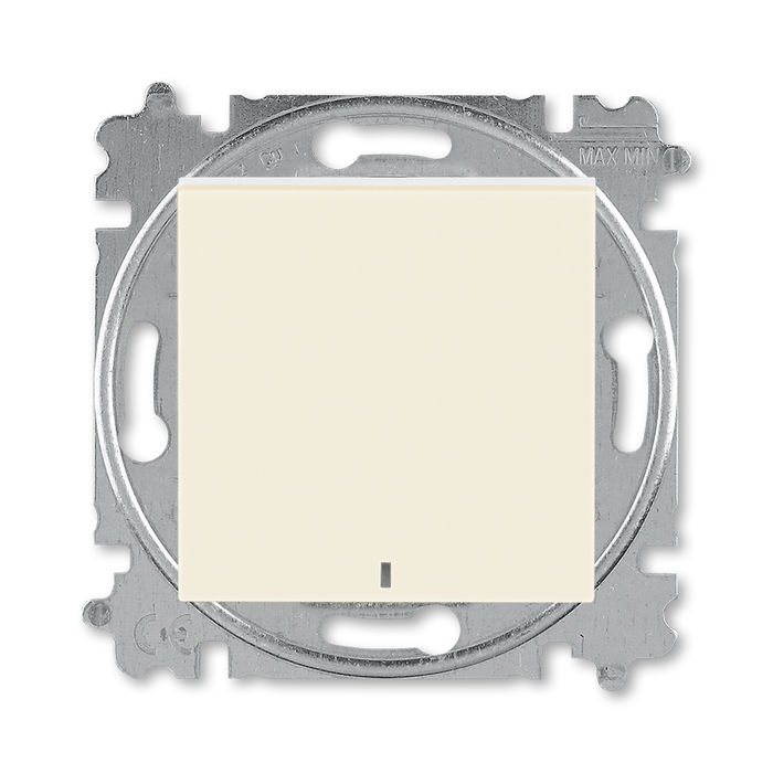Переключатель одноклавишный с подсветкой ABB Levit (с 2-х мест) 10А, слоновая кость-белый 2CHH590646A6017