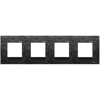 Рамка на 4 поста ABB Zenit, немецкий стандарт (сланец) 2CLA227190N1001 + 2CLA227190N1001 + 2CLA227190N1001 + 2CLA227190N1001 + 2CLA227400N2201