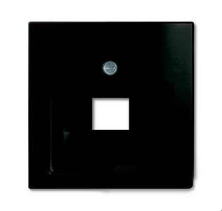 Розетка компьютерная одинарная RJ-45 5 кат., ABB Basic 55, шато-черный 2CKA000230A0410 + 2CKA001753A0207