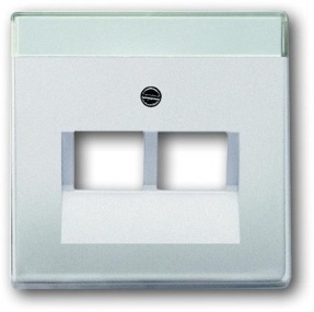 ABB BJE Сталь Накладка 2-ой ТЛФ/Комп розетки наклонной (мех214/15/17) в Москве