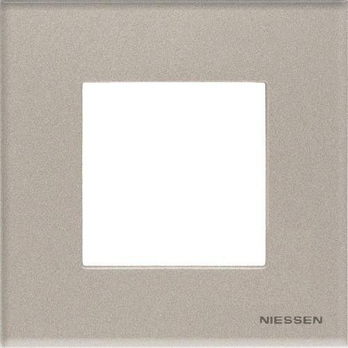 Рамка на 1 пост ABB Zenit, немецкий стандарт (брызги шампанского) 2CLA227190N1001 + 2CLA227100N3901