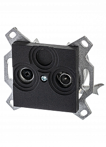 Розетка TV-R телевизионная оконечная LEVIT скрытой установки антрацит 2CHH083503A6063 ABB в Москве