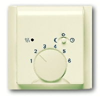 Терморегулятор теплого пола, с датчиком, 16А/250 В, ABB Impuls слоновая кость 2CKA001710A3746 + 2CKA001032A0498