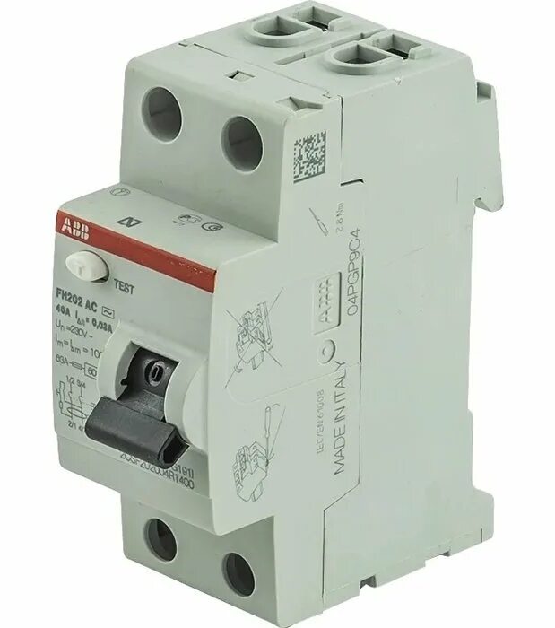 ABB Basic M BMF412 AC 2P 25A 30mA Выключатель диффер. тока (УЗО) 30мA тип 2CSF602041R1250 fh202 в Москве
