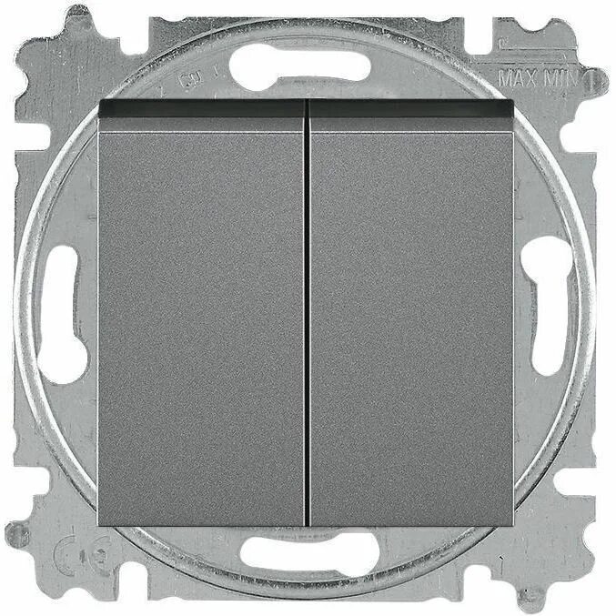 ABB Levit белый / белый Выключатель жалюзи 2-х клавишный с фиксацией в Москве