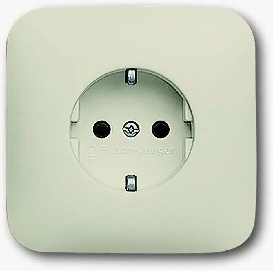 Abb BJE Розетка SCHUKO 16А 250В в сборе, с защитными шторками, серия Busch-DuroSI, цвет слонов 2000 в Москве