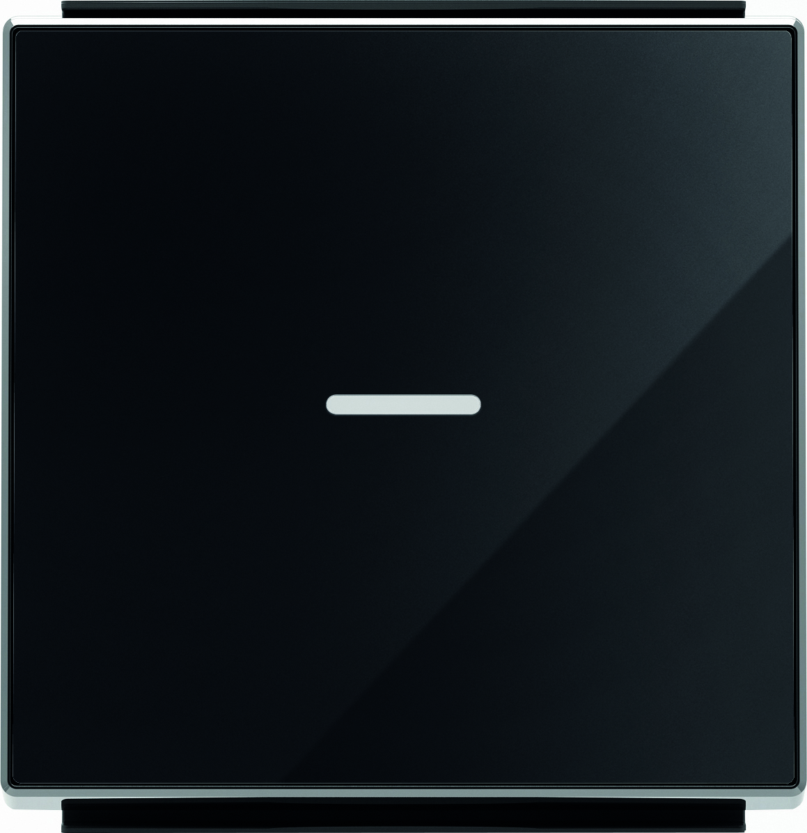 Переключатель одноклавишный с подсветкой ( c 2-х мест) ABB Sky, 10 А, черное стекло 2CLA810200A1001 + 2CLA850130A2501 + 2CLA819202A1001